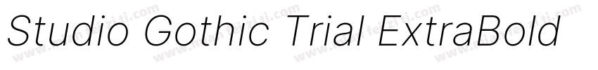 Studio Gothic Trial ExtraBold Itali字体转换